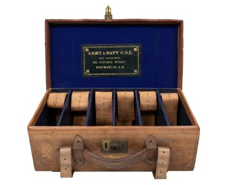 A leather cartridge magazine by Army &amp; NavyWith trade-labelFor approximately 300 casesFor further information on this lot