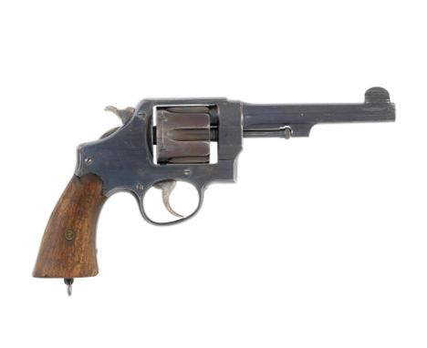 A .45 ACP 'US Army Model 1917' Revolver by Smith &amp; Wesson, no. 123280Retaining some blued finish, the top of the barrel s
