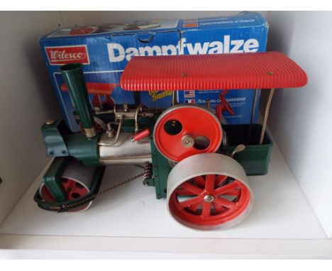 Wilesco Dampfwalze - a model Steam Roller, Old Smokey # D365 live steam roller with slip eccentric reversing, fixed cylinder,
