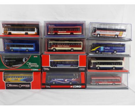 Corgi - twelve boxed diecast model buses by The Original Omnibus Collection 1:76 scale comprising 43307, 44705, 42910, 45906,