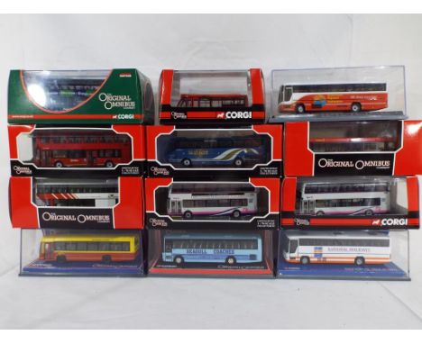 Corgi - twelve boxed 1:76 scale diecast model buses by The Original Omnibus Company comprising 43102, 41214, 42502, 45309, 44