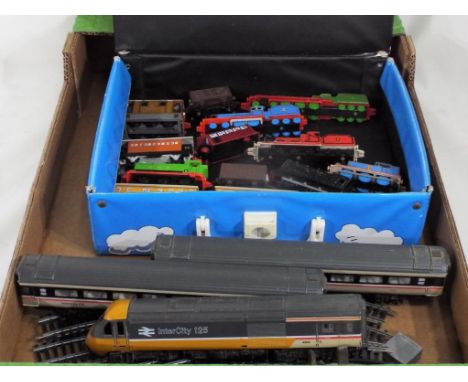 Model Railways - Hornby OO gauge Intercity 125 power car with two carriages and a selection of track, also included in the lo