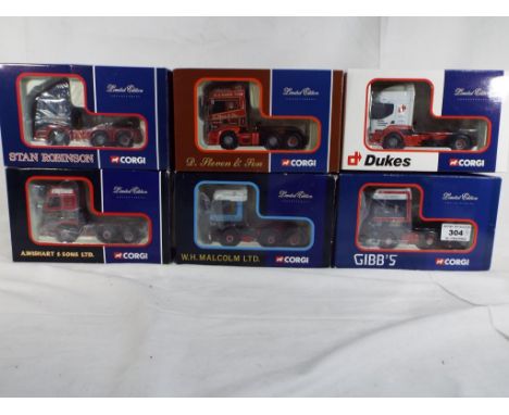 Corgi - 6 diecast 1:50 scale model trucks, CC13210, CC12417, CC12706, CC12904, CC12108 and CC12107, all mint in original wind