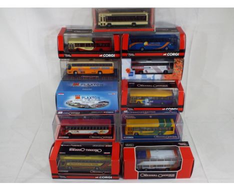 Corgi - eleven boxed 1:76 scale diecast model Buses by the Corgi Omnibus Company comprising OM 43002, 43116, 42724, 46105, 43