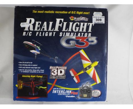 Real Flight - R/C Flight Simulator with Real Physics 3D flight performance and interlink plus controller by Futaba, over 50 a