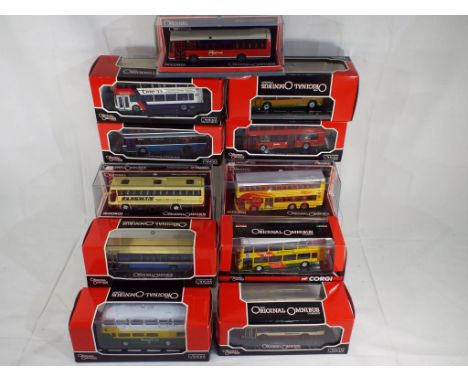 Corgi - eleven boxed 1:76 scale diecast model buses by The Original Omnibus Company comprising OM 42502, 42909, 43604, 45116,