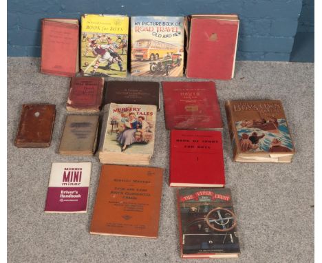 A quantity of books. Including The Steam Engine and Gas and Oil Engines by John Perry dated 1909, A Fathers Instructions date