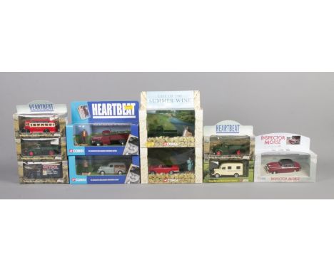 A collection of Corgi and Lledo die-cast vehicles, to include Last of the Summer Wine 1:43 scale (CC01601 and CC07403), Heart