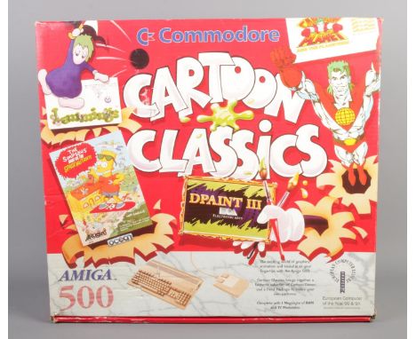 A boxed complete Commodore Amiga 500 console, in Cartoon Classics box.  No games included.