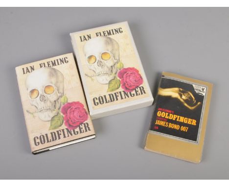 Two Goldfinger books by Ian Fleming (1908-1964) including first edition library print (Printed 1959) complete with dust jacke