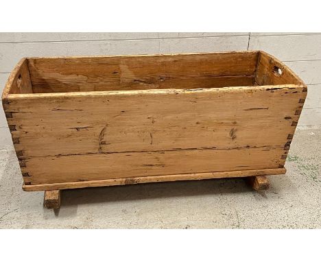 A pine crib, this could be a convert dough trough (H46cm W100cm D40cm)