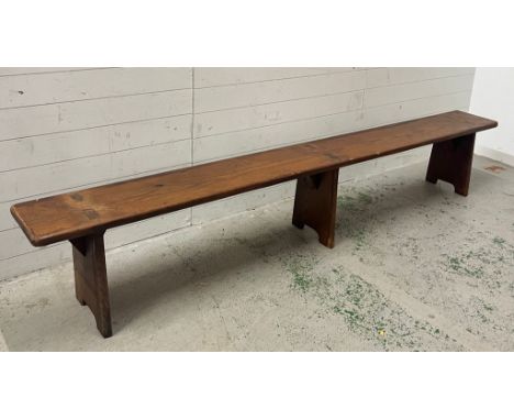 A wooden plank bench (H46cm W274cm)