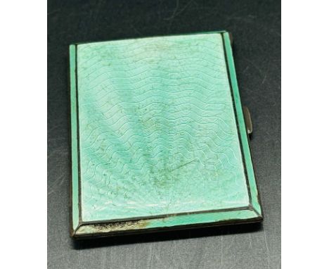 A Mappin and Webb enamel on silver cigarette case, hallmarked for Birmingham 1933  