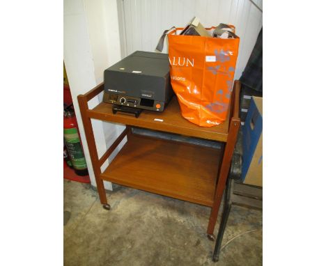 Teak Trolley and Reflecta Projector with Accessories 