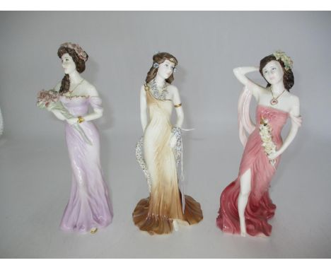 Three Coalport Compton &amp; Woodhouse Figures - Topaz, Ruby, Lily 