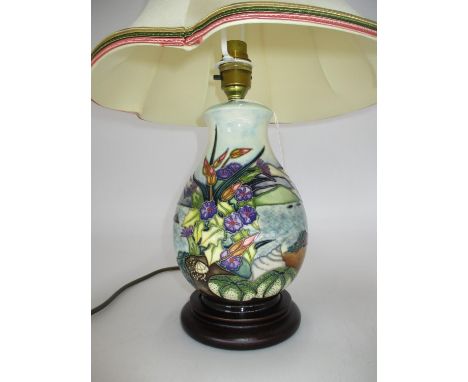 Moorcroft Pottery Table Lamp with Shade 
