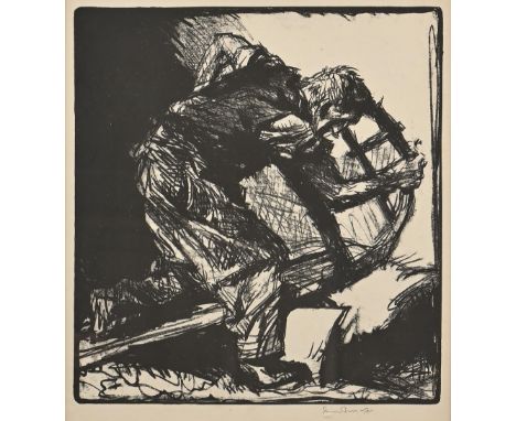 Sir&nbsp;Frank&nbsp;William&nbsp;Brangwyn&nbsp;RA RWS RBA (1867-1956) - Man Sawing,&nbsp;signed in pencil by the artist, lith