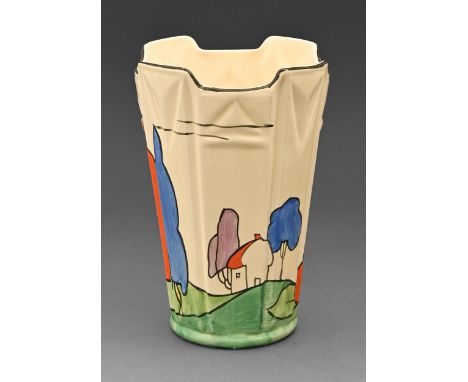 Clarice Cliff. An A.J. Wilkinson Poplar '451' vase, 1932, 20cm h, printed Bizarre mark  Good condition, not cracked or chippe