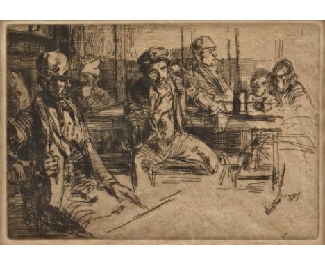 James Abbott McNeill Whistler RBA (1834-1903) - Longshore Men,&nbsp;signed and dated 1859 within the plate, etching and drypo