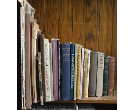 Books. Half a shelf of art print reference, 20th c, including Laver's&nbsp; History of British and&nbsp;American Etching, hb,