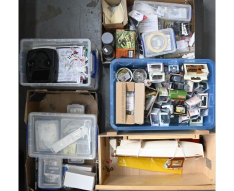 A quantity of model railway accessories, model making tools, etc  