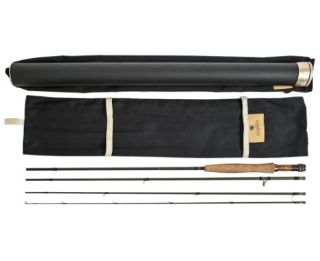 Fly fishing. A Hardy Zenith Sintrix 9ft #five four piece fly rod, cork handle, maker's cloth pouch and tube  Good condition