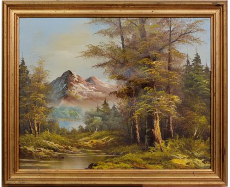 Miscellaneous oils and prints, to include an etching with aquatint in colour by Arthur Keith, signed in pencil and an oil of 