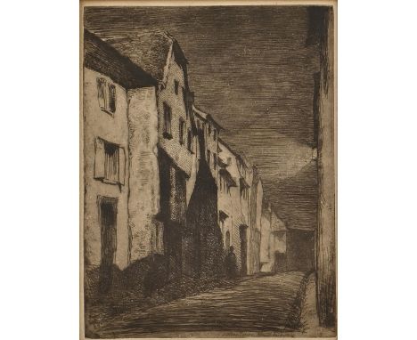 James Abbott McNeill Whistler RBA (1834-1903) - Street at Saverne, signed within the plate, lettered [Paris]:&nbsp;Imp. Delât