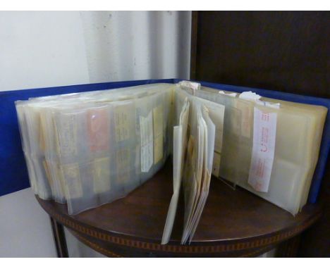 Cigarette card album containing a large quantity of used vintage train tickets