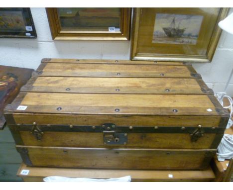 Late Victorian pine Travelling Trunk
