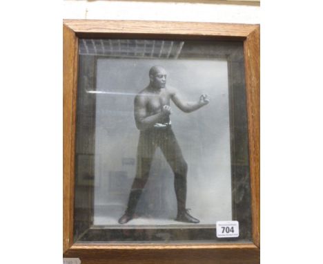 Pugalism - an oil board portrait of American boxer Jack Johnson nicknamed 'The Galveston Giant'