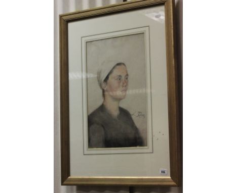 Portrait of a continental women signed L. Dug