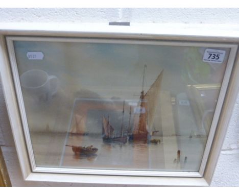 Garman Morris watercolour seascape titled haze clearing