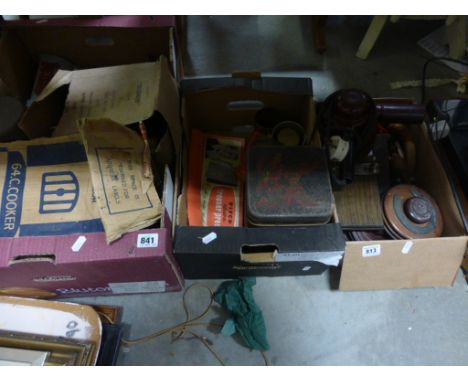 Various Vintage Collectables including Pifco Trouser Press, Bakeliet Hairdryer, Boxed Burmos stove, Beatrice stove, boxed Val