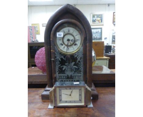 American Gothic Mantle Clock plus 1930's Eight Day Mantle Clock