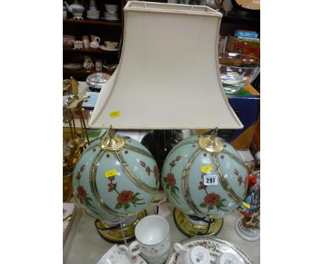 Pair of modern table lamps and another table lamp with attractive shade