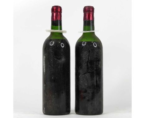 Château Leoville Barton, Saint-Julien, lacking labels by repute 1964 vintage, two bottles 