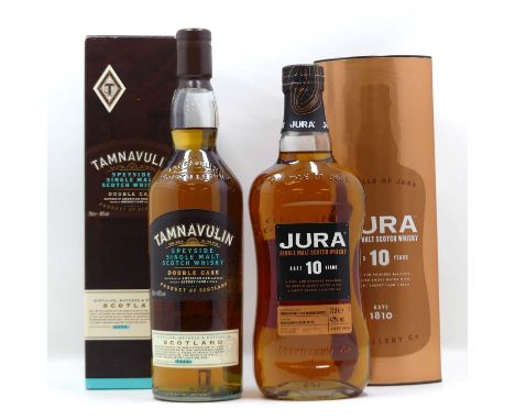 Jura aged 10 years single malt Scotch whisky, 70cl, 40%, one bottle in carton; and Tamnavulin  Double Cask Speyside single ma