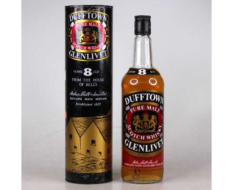 Dufftown Glenlivet 8 year old pure malt Scotch whisky, 75cl, 40%, one bottle in carton 