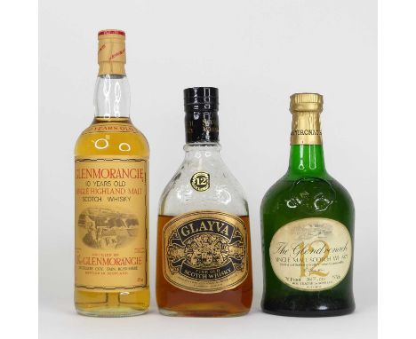 Glenmorangie 10 Year Old Single Highland Malt Scotch Whisky ,75cl, 40%, one bottle in carton, Glayva 12 Year Old Scotch Whisk