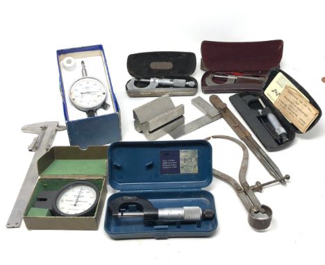 Collection of Engineers tools inc micrometers by moore &amp; wright shardlow etc 