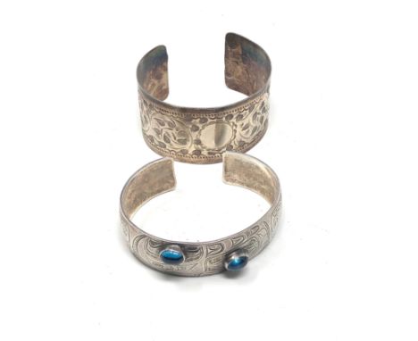 2 X Sterling Silver Vintage Bangles (54g)