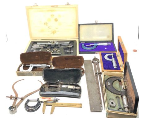 Collection of Engineers tools inc micrometers by moore &amp; wright etc 