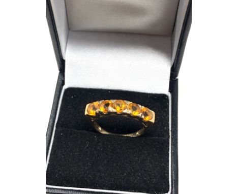 9ct gold fire opal ring weight 2.8g