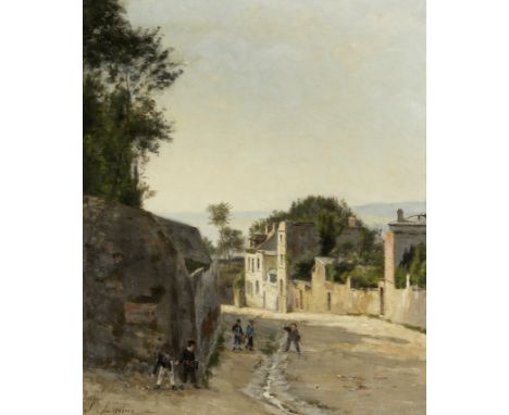 Stanislas Lépine (French, 1835-1892)Montmartre, La Rue Cortot signed 'S Lépine' (lower left)oil on canvas46 x 38cm (18 1/8 x 