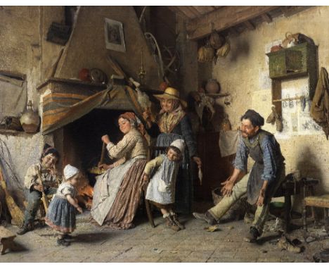 Gaetano Chierici (Italian, 1838-1920)A desperate venture signed and dated 'Gaetano Chierici 1879' (centre right)oil on canvas