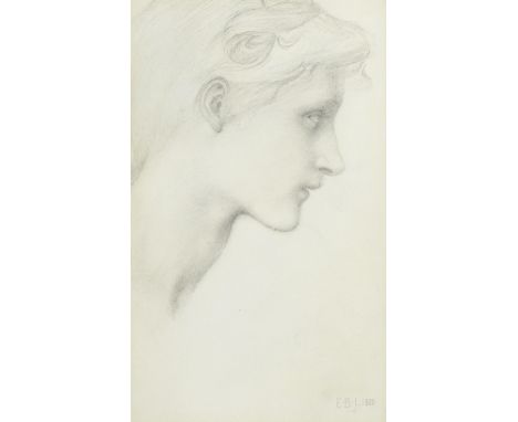 Sir Edward Coley Burne-Jones, Bt., ARA, RWS (British, 1833-1898)Study of the head of Danaë for Danaë and The Tower of Brass a