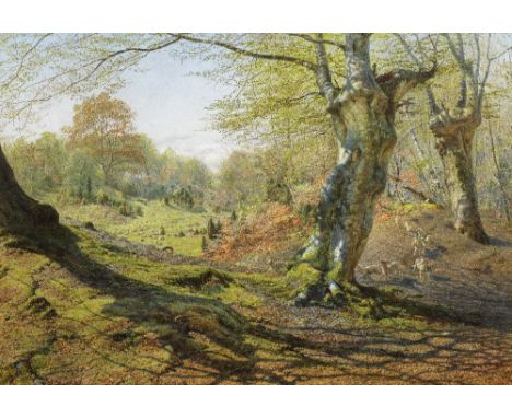 Andrew MacCallum (British, 1821-1902)Spring - The outskirts of Burnham Wood signed and dated 'AMacCallum/1860' (lower right);