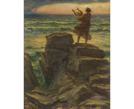 Sir Edward John Poynter, PRA, RWS (British, 1836-1919)Orpheus with his lute  signed with monogram and dated '15' (lower right