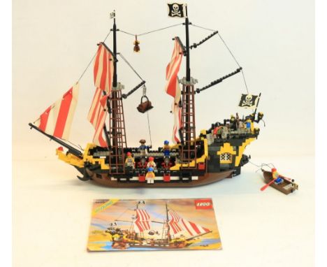 Built up Lego 6285 Black Seas Barracuda Pirate Ship in excellent condition, with good condition instruction manual, vendor as